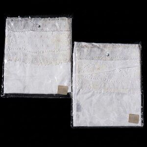 NIP Paperwhite Standard Pillowcases PAIR White Ornate Lace Jacquard Cotton USA